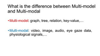 Multi-model Databases and Tightly Integrated Polystores | PDF