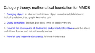 Multi-model Databases and Tightly Integrated Polystores | PDF