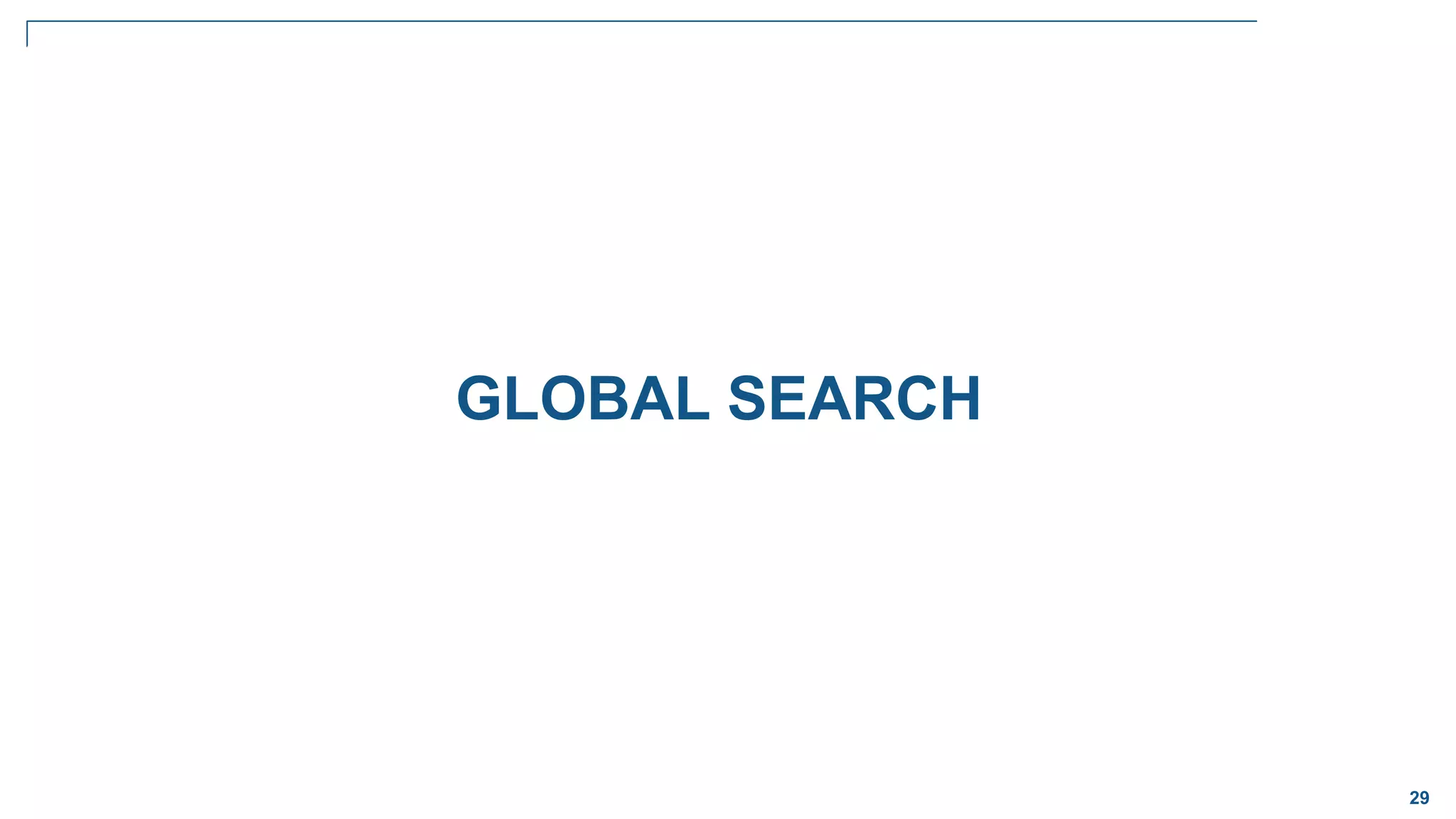 29
GLOBAL SEARCH
 