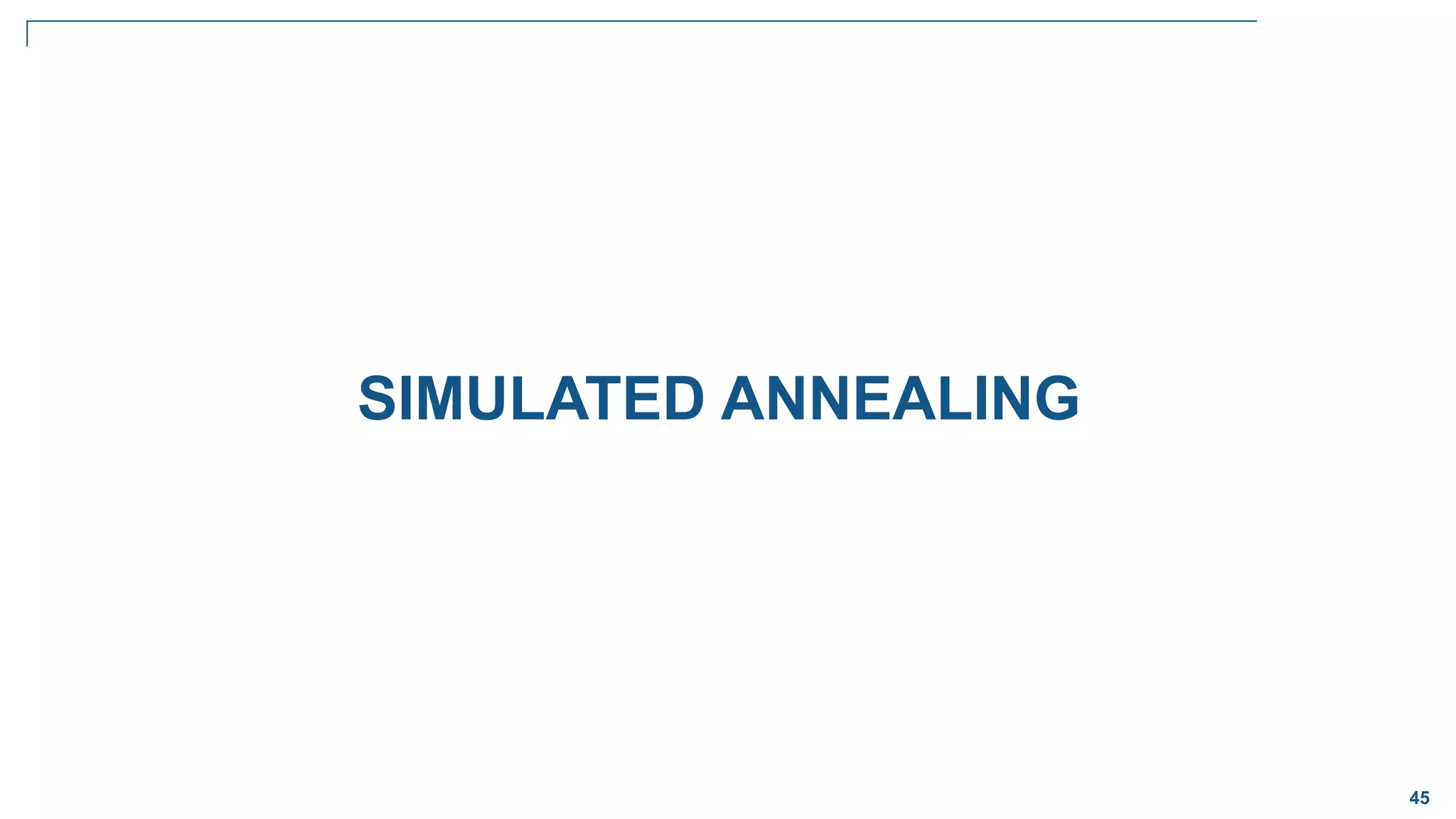 45
SIMULATED ANNEALING
 