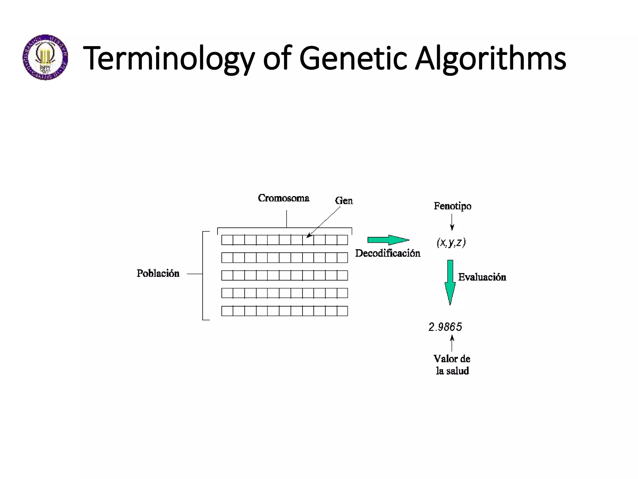 Terminology of Genetic Algorithms
 