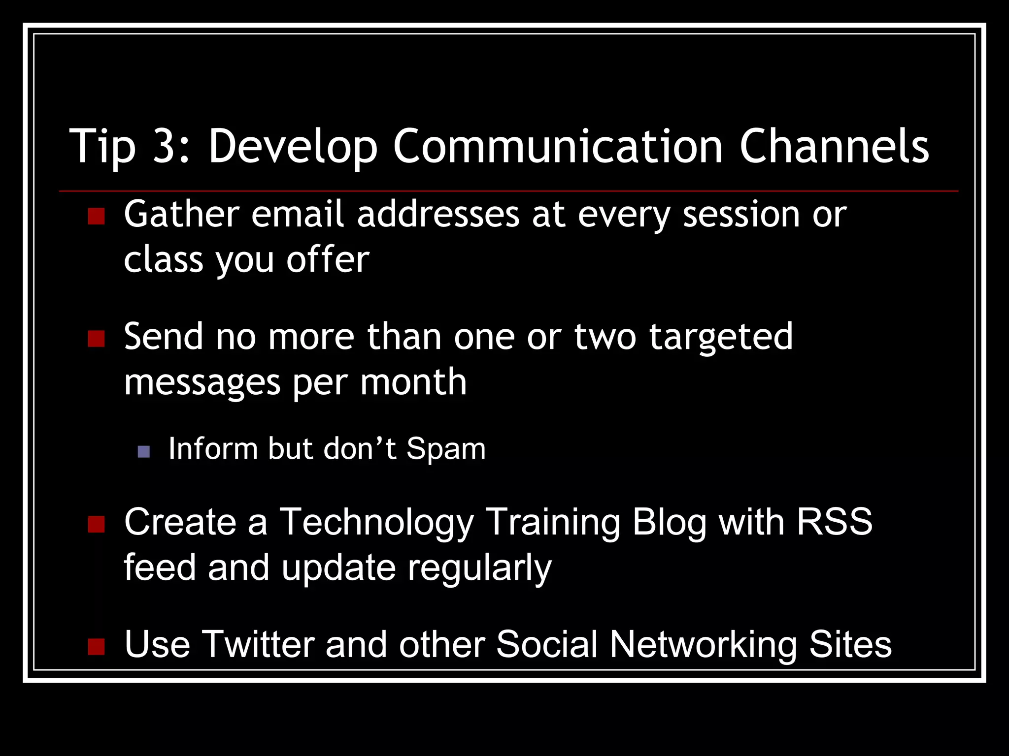 Top Tips for Teaching 2.0 Classes