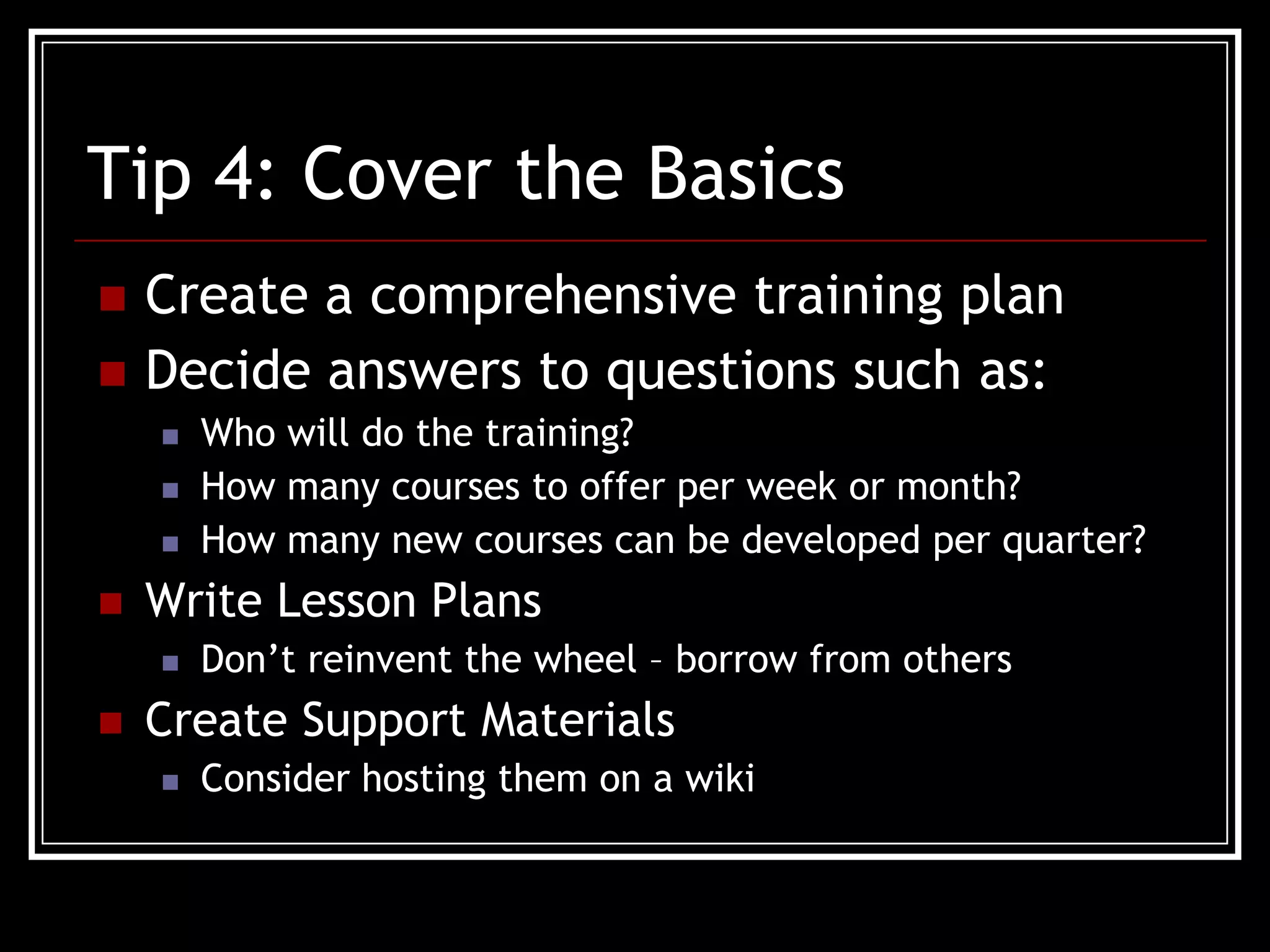 Top Tips for Teaching 2.0 Classes