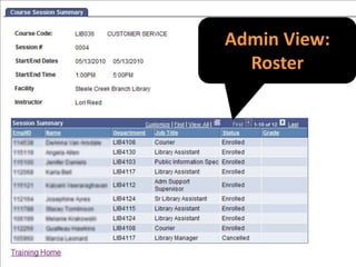 PeopleSoftLearner View:Course Listings
