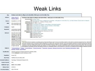 Weak Links
 