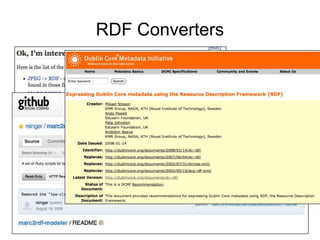 RDF Converters
 