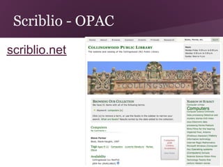 Scriblio - OPAC
scriblio.net
 