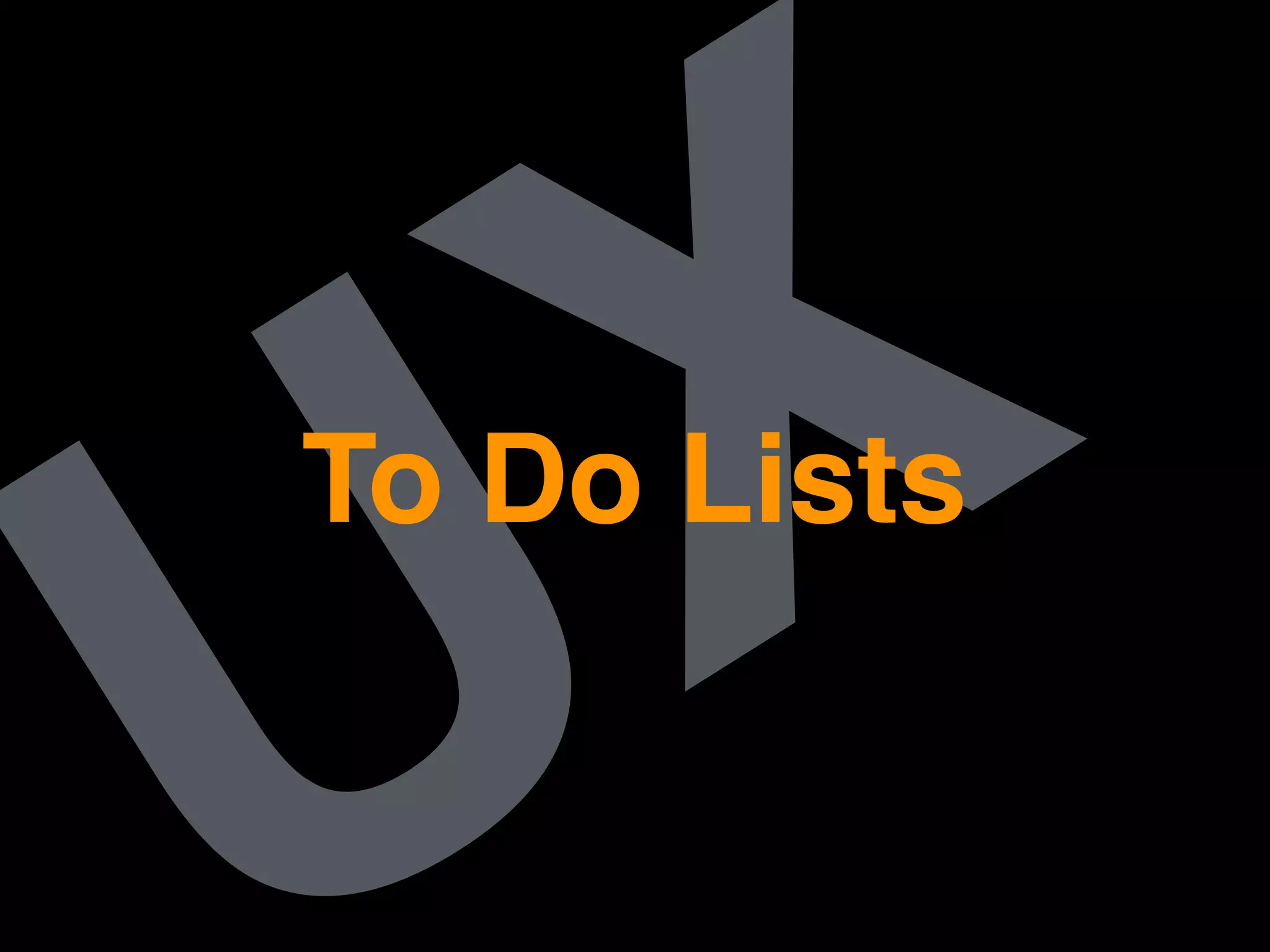 XTo Do Lists
 