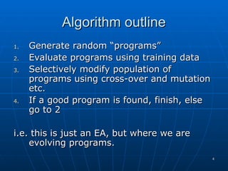 CIntelligence_Lecture6_GeneticProgramming.ppt
