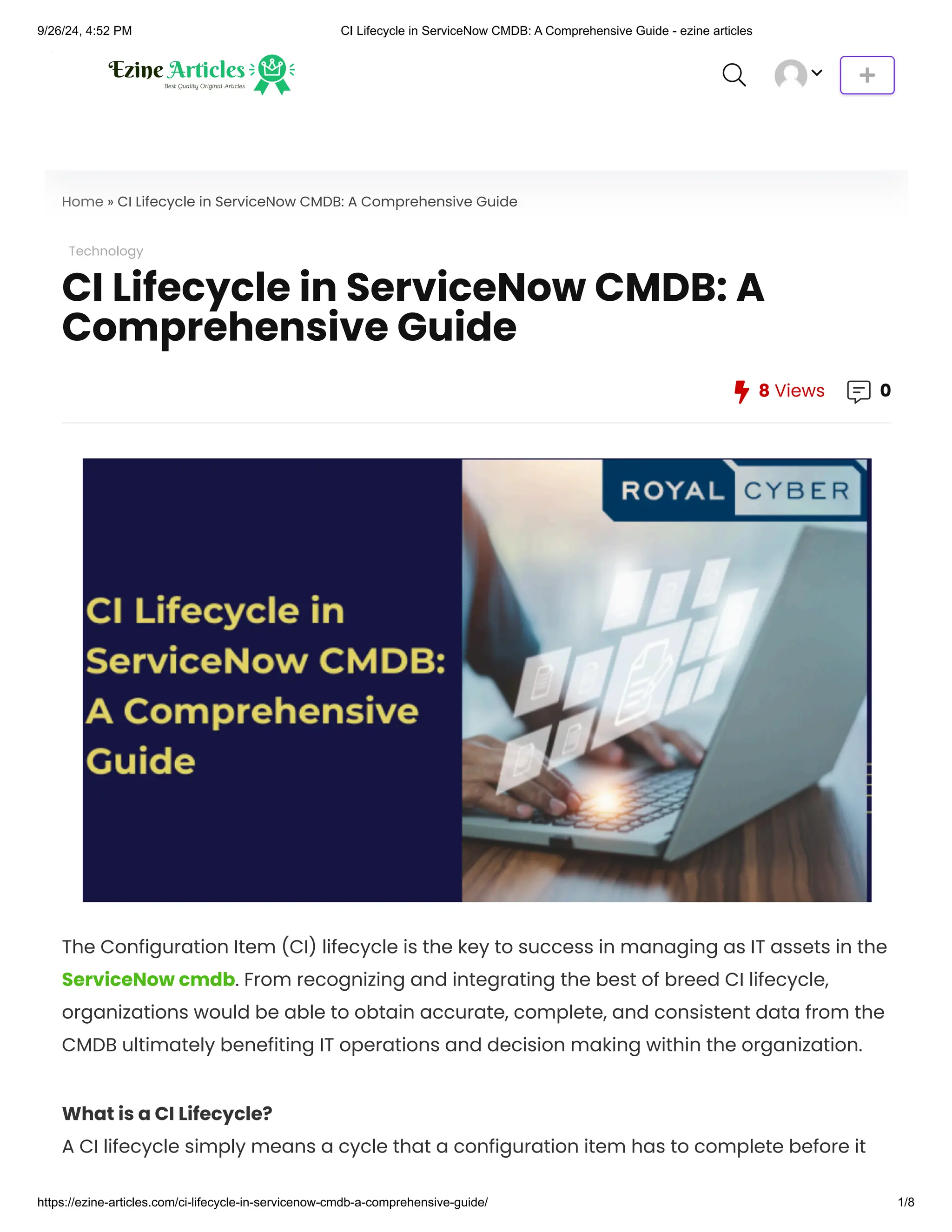 CI Lifecycle in ServiceNow CMDB_ A Comprehensive Guide.pdf | Databases ...