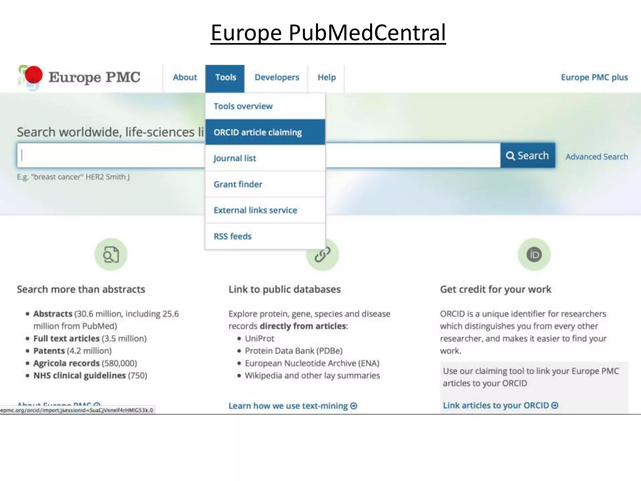 Europe PubMedCentral
 