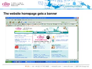 The website homepage gets a banner 
