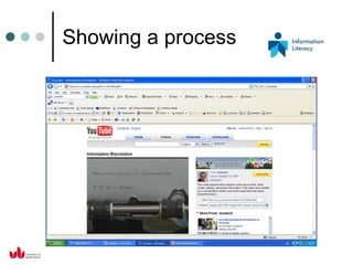 Showing a process 