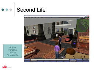 Second Life Active Personal Visual Kinesthetic 