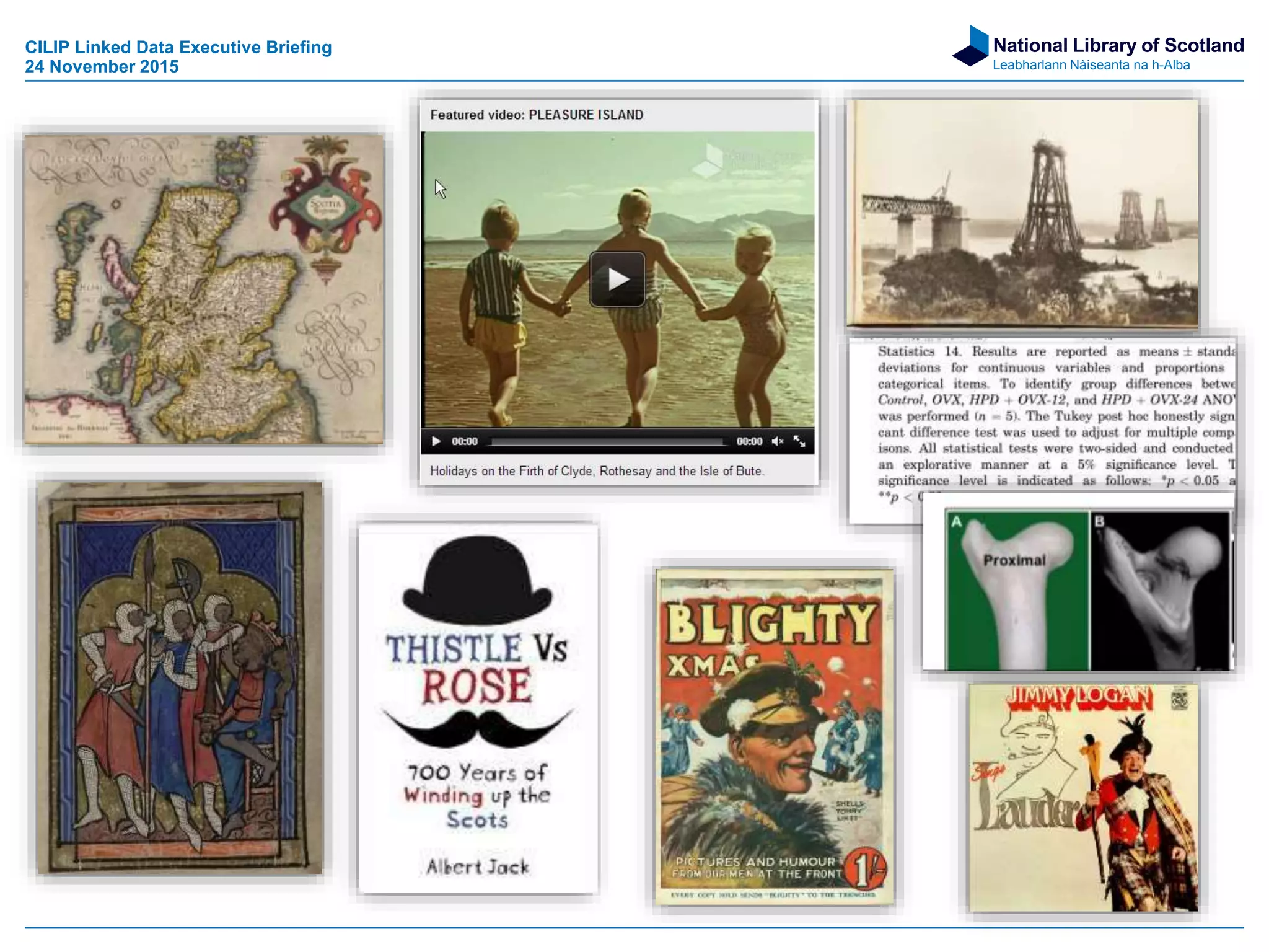 National Library of Scotland
Leabharlann Nàiseanta na h-Alba
CILIP Linked Data Executive Briefing
24 November 2015
 