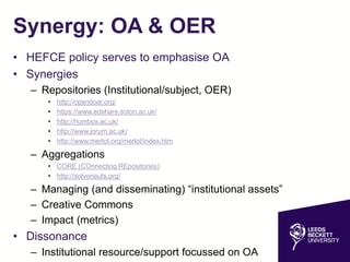 OER Advocacy: Core content
modules
 