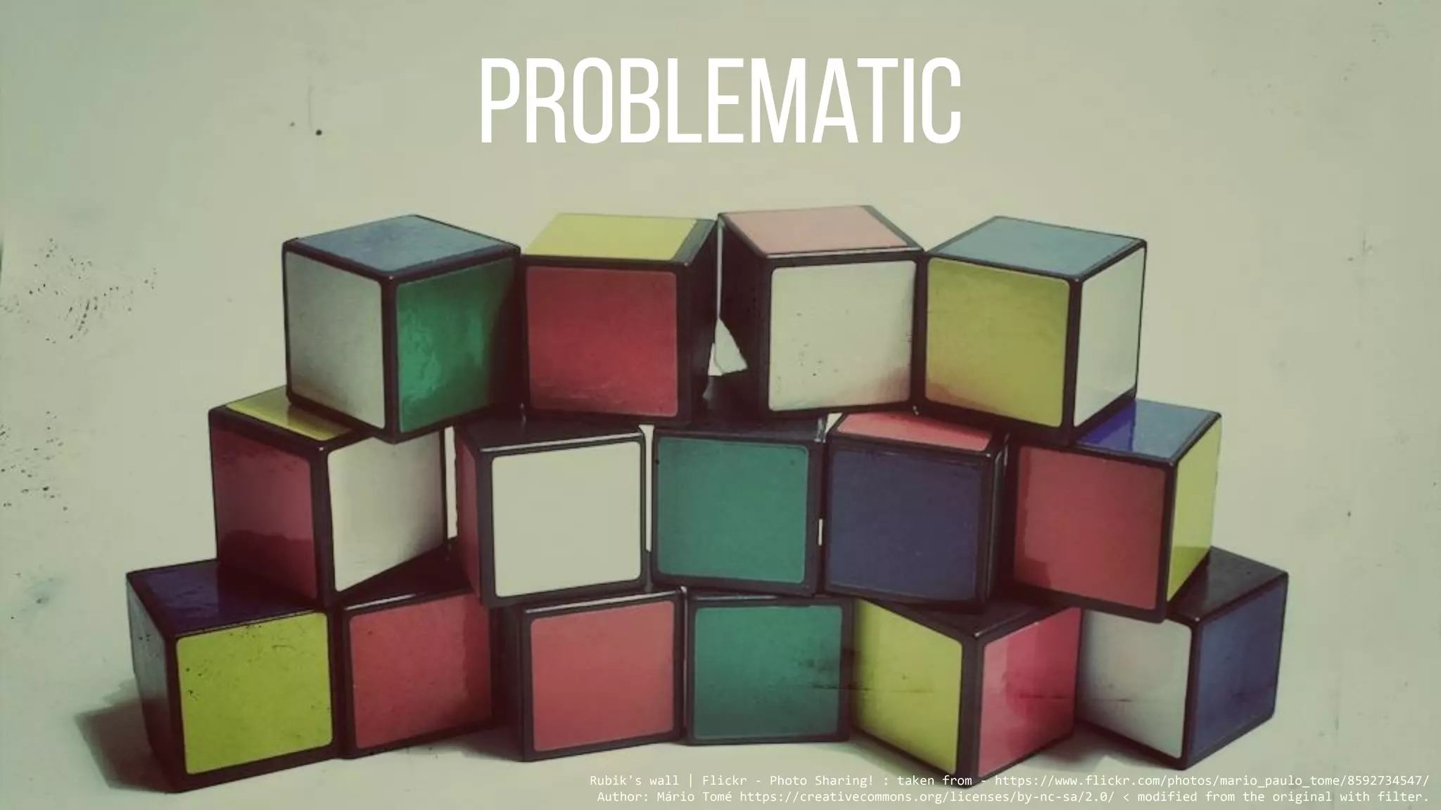 Rubik's wall | Flickr - Photo Sharing! : taken from - https://www.flickr.com/photos/mario_paulo_tome/8592734547/
Author: Mário Tomé https://creativecommons.org/licenses/by-nc-sa/2.0/ < modified from the original with filter.
 