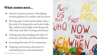 Prioritising Inclusion And Equity In Information Literacy Scholarship