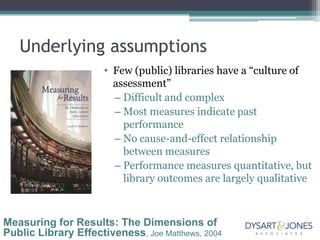 Demonstrate that the library makes a difference