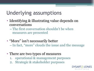 Focus attention on what is being done & what is most important for the organization 