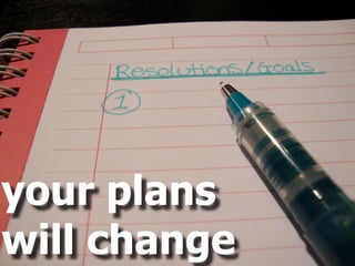your plans
will change
 