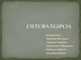 Integrantes:
-Daniela Martínez
- Brayan Grajales
-Sebastián Villamarin
-Zulma Calderón
-Jonathan Reyes
 