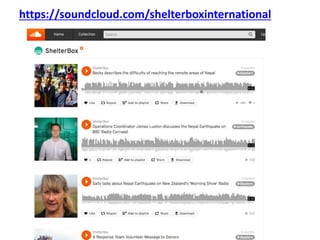 https://soundcloud.com/shelterboxinternational
 