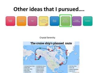 Other ideas that I pursued….
Crystal Serenity
 