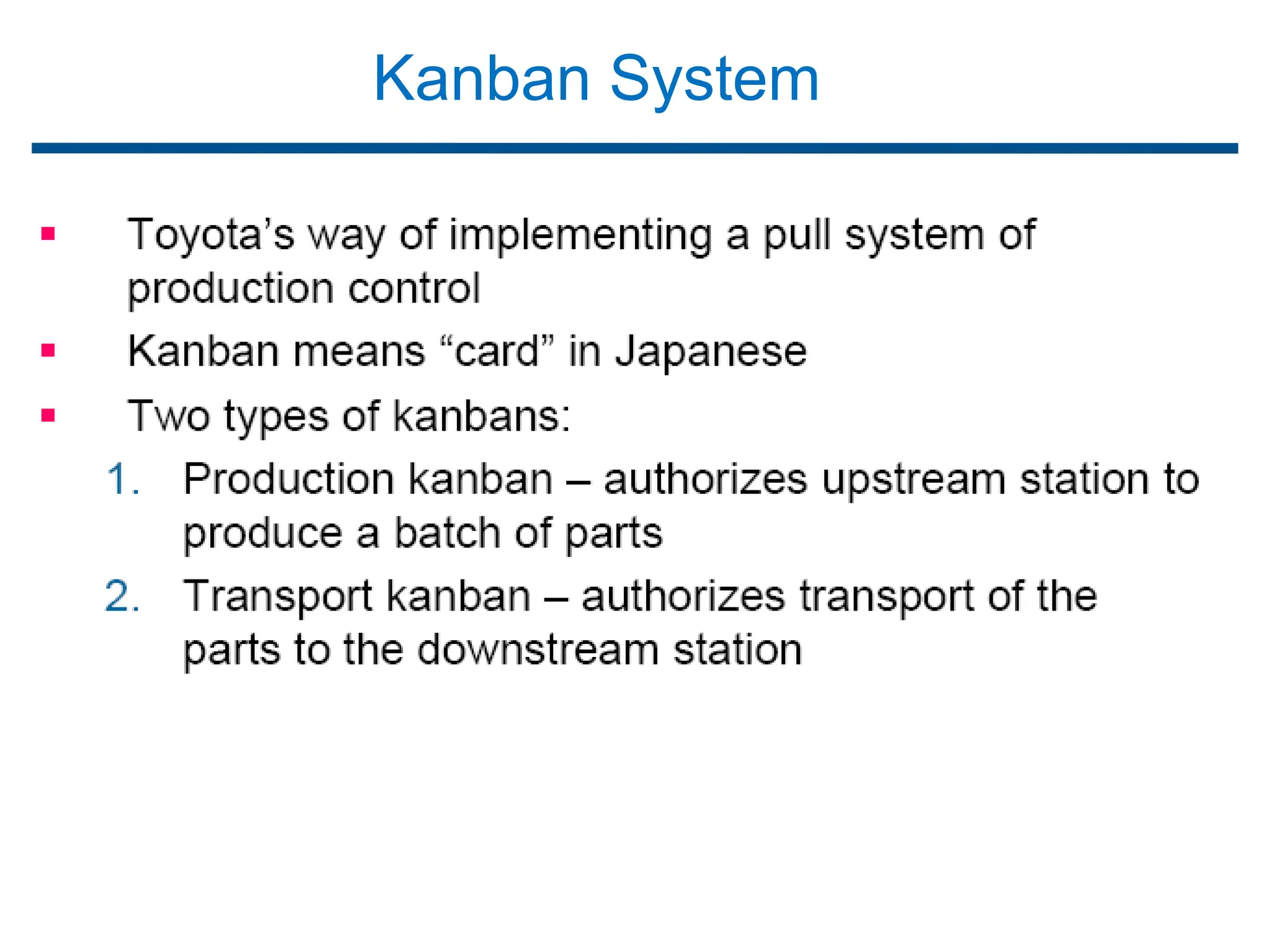 Kanban System
 