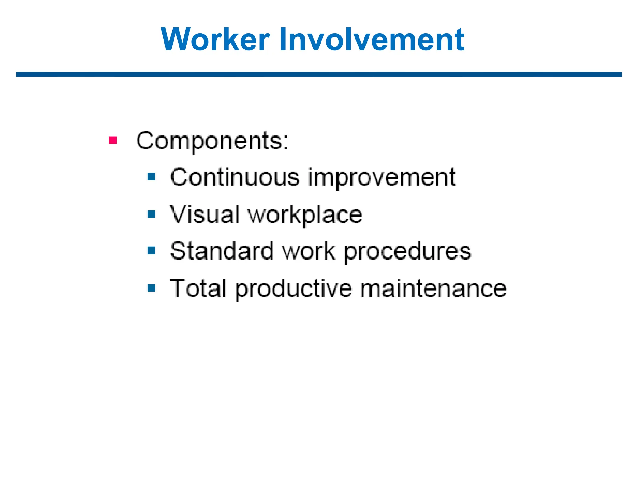Worker Involvement
 
