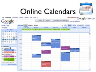 Online Calendars
 