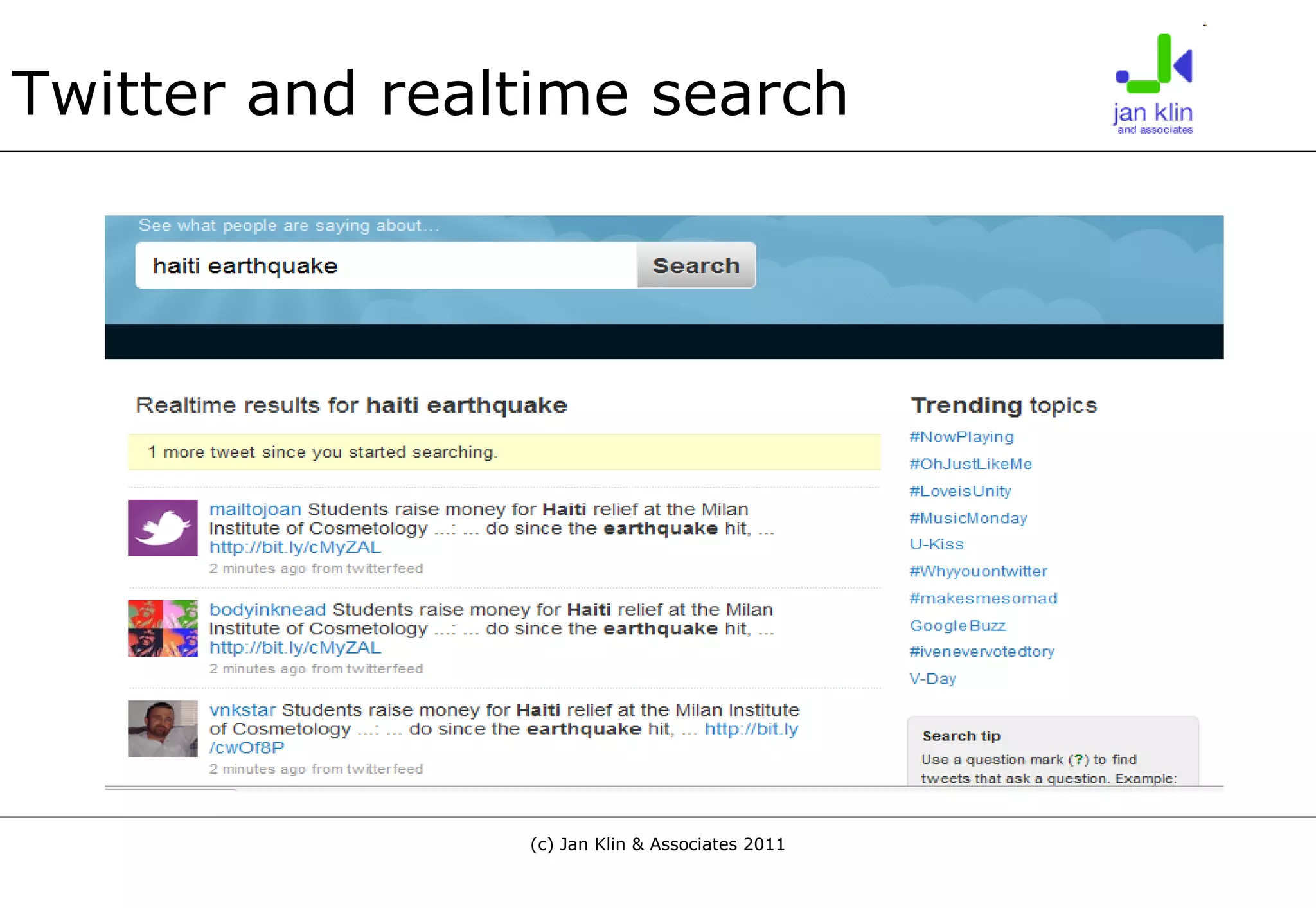 Twitter and realtime search 