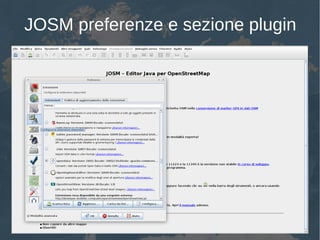 JOSM preferenze e sezione plugin
 