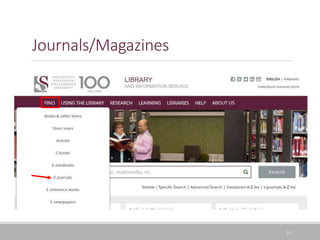 Journals/Magazines
31
 