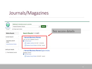Journals/Magazines
33
See access details
 