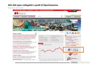 Altri dati open collegabili a quelli di OpenCoesione 
Banche dati Istat 
 