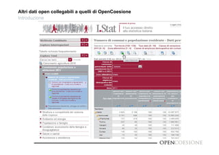 Altri dati open collegabili a quelli di OpenCoesione 
Introduzione 
 
