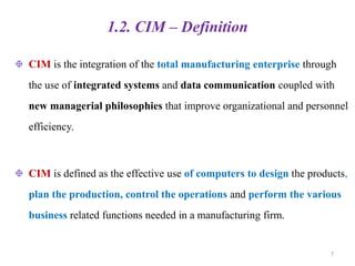 introduction to computer integrated manufacturing | PDF