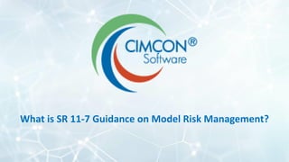 What is SR 11-7 Guidance on Model Risk Management?
 