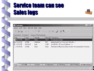 Service team can see Sales logs 