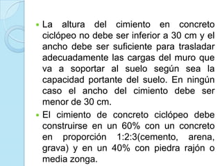 Plano de Cimentación	La representación más común es la que consiste en el trazado de las líneas exteriores de los cimientos y de su eje, que es también el de los muros que descansan sobre ellos. El eje se delinea para facilitar el replanteo de los cimientos sobre el terreno, el cual se utiliza como guía para apertura de las zanjas. Es frecuente añadir a la planta de cimientos la representación con líneas de trazos, del ancho de las paredes que apoyan sobre ella.