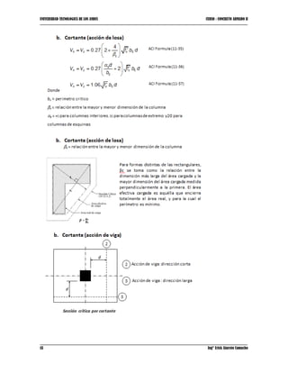 UNIVERSIDAD TECNOLOGICA DE LOS ANDES CURSO : CONCRETO ARMADO II
15 Ing° Erick Alarcón Camacho
 