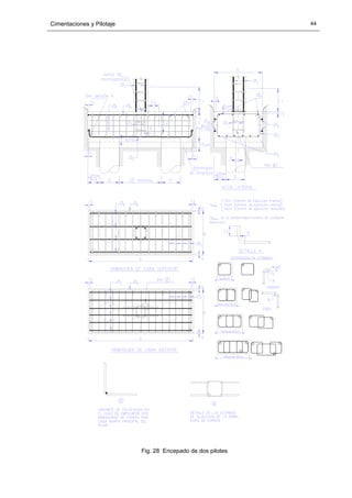 Cimentaciones y Pilotaje 44
Fig. 28 Encepado de dos pilotes
 