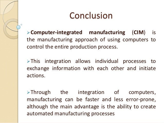 Puter Integrated Manufacturing
