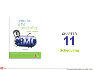 CHAPTER
© 2011 The McGraw-Hill Companies, Inc. All rights reserved.
11
Scheduling
 