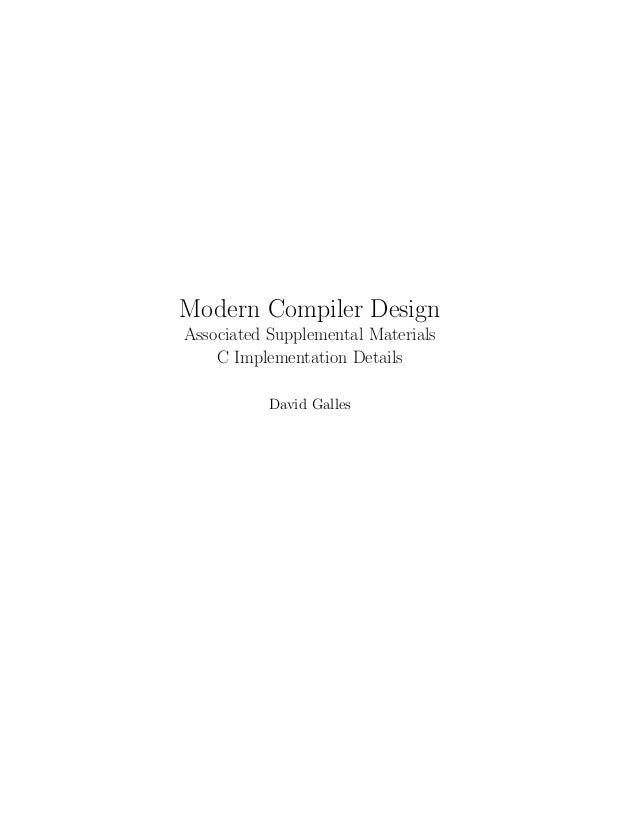 modern compiler implementation in c pdf