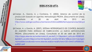 Proha SISTEMA DE CONTROL DE LA PRODUCCIÓN BASADO EN AGENTES: METODOLOGÍA ...