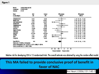 This MA failed to provide conclusive proof of benefit in
favor of NAC
 