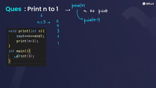 Ques : Print n to 1 ->
print
in no point
↓
n =
S s
:
G
quintin-1
I
w
 