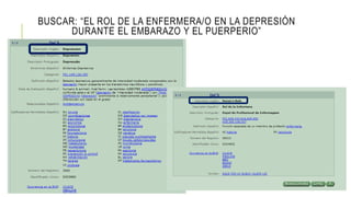 BUSCAR: “EL ROL DE LA ENFERMERA/O EN LA DEPRESIÓN
DURANTE EL EMBARAZO Y EL PUERPERIO”
 